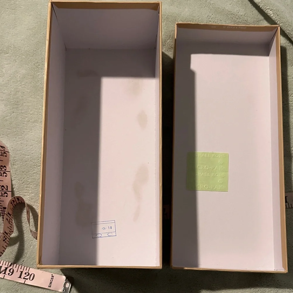Empty Michael Kors Beige Shoe Box
